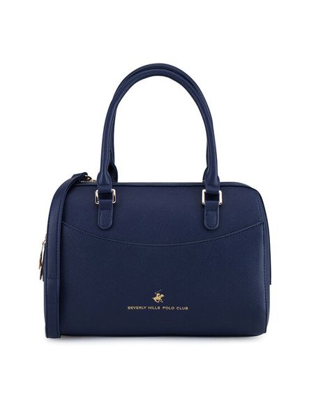 Beverly Hills Polo Club Torebka BHPC-C-006-07 Granatowy. Niebieskie torebki klasyczne damskie Beverly Hills Polo Club, bez wzorów, z tworzywa sztucznego, bez dodatków. Za 219.99 zł.