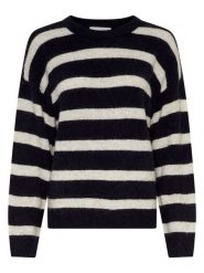 MOSS COPENHAGEN Sweter "Festina" w kolorze czarno-kremowym rozmiar: M/L. Czarne swetry klasyczne damskie MOSS COPENHAGEN, l, z poliamidu, bez kołnierzyka. Za 201.08 zł.