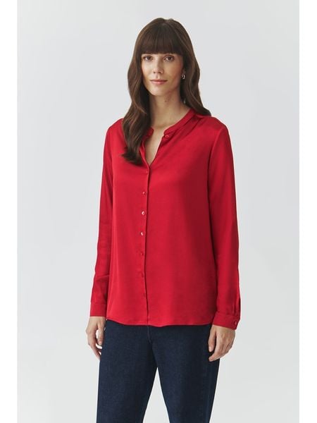 TATUUM Bluzka "Stendi" w kolorze czerwonym rozmiar: 38. Czerwone bluzki damskie Tatuum, bez wzorów, z wiskozy, bez kołnierzyka, bez ramiączek. Za 135.17 zł.