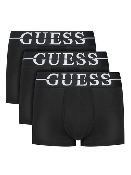 Guess Komplet bokserek U6GG00 K6YW1 Czarny. Czarne bokserki męskie Guess, z aplikacjami, z bawełny. Za 116.99 zł.