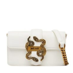 Torebka Just Cavalli. Białe torebki wieczorowe Just Cavalli, bez wzorów, wizytowe, bez kołnierzyka, bez ramiączek. Za 614.99 zł.