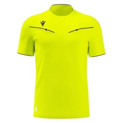 Koszulka sędziowska Macron Ponnet Eco. Żółte t-shirty sportowe męskie Macron, s, z dzianiny, bez ramiączek, do piłki nożnej. Za 308.30 zł.