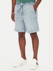 Guess Szorty jeansowe Carson M6YDVB D1407 Niebieski jasny Relaxed Fit. Niebieskie szorty męskie Guess, z bawełny, bez kołnierzyka. Za 394.99 zł.