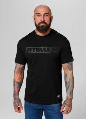 Koszulka bawełniana sportowy t-shirt dla dorosłych All Black Hilltop. Czarne t-shirty męskie PITBULL, na lato, l, z aplikacjami, z bawełny, bez kołnierzyka. Za 83.99 zł.