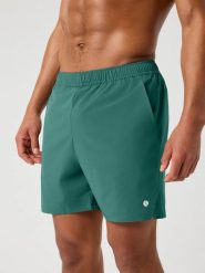 Bjorn_borg ACE RACQUET 7" SHORTS z poliestru z recyklingu – MALLARD GREEN. Zielone szorty męskie Björn Borg, bez wzorów, sportowe. Za 249.50 zł.