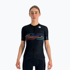 Koszulka rowerowa damska Sportful Vélodrome. Czarne bluzki sportowe damskie SPORTFUL, s, z elastanu, bez kołnierzyka, bez ramiączek. Za 253.05 zł.