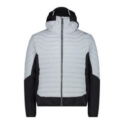 Kurtka puchowa z kapturem hybrydowa CMP. Czarne kurtki męskie CMP, m, bez wzorów, z puchu, z kapturem, narciarskie. Za 655.30 zł.