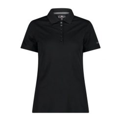 Damska koszulka polo CMP. Czarne bluzki damskie CMP, bez wzorów, bez kołnierzyka, bez ramiączek. Za 159.00 zł.