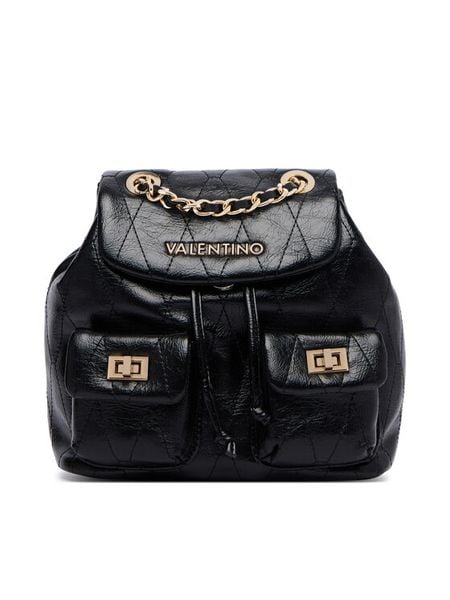 Valentino Plecak Crystelle VBSA5Q20 Czarny. Czarne plecaki damskie Valentino, bez wzorów, ze skóry. Za 679.99 zł.