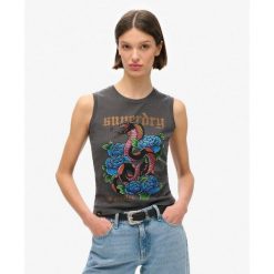 Kamizelka z kryształkami do tatuażu. Brązowe kamizelki damskie Superdry. W wyprzedaży za 189.70 zł.