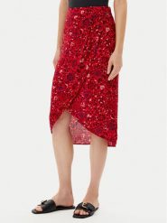 Pepe Jeans Spódnica midi Clau PL901199 Czerwony Slim Fit. Czerwone spódniczki damskie Pepe Jeans, m, bez wzorów, z jeansu, midi. Za 219.99 zł.
