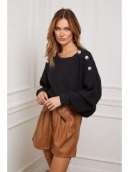 So Cachemire Sweter "Burny" w kolorze czarnym rozmiar: S. Czarne swetry klasyczne damskie So Cachemire, s, z kaszmiru, bez kołnierzyka. Za 187.99 zł.