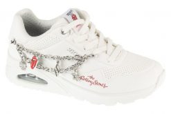 Buty sportowe Sneakersy damskie, Uno-Rock N' Charm. Białe buty sportowe na co dzień damskie Skechers, bez wzorów, z materiału, trekkingowe. Za 479.99 zł.
