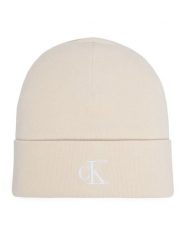 Calvin Klein Czapka Fine LV04F8098G Kremowy. Białe czapki zimowe damskie CALVIN KLEIN, z wiskozy. Za 129.99 zł.