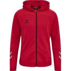 Bluza z kapturem Hummel lead Zip Poly. Czerwone bluzy sportowe męskie HUMMEL, bez wzorów, sportowe, bez kołnierzyka, bez ramiączek. W wyprzedaży za 235.85 zł.
