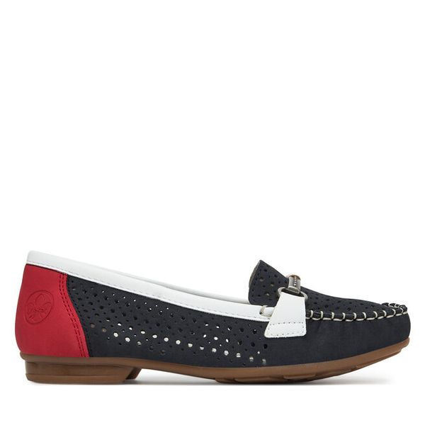 Mokasyny Rieker. Niebieskie mokasyny damskie Rieker. Za 289.99 zł.