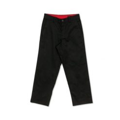 Spodnie na deskorolkę męskie Volcom Loose Trucks Chino. Czarne spodnie materiałowe męskie Volcom, bez wzorów, z bawełny, sportowe. W wyprzedaży za 175.00 zł.