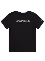 Calvin Klein Jeans T-Shirt Institutional SS IB0IB00347 Biały Regular Fit. Białe t-shirty chłopięce Calvin Klein Jeans, bez wzorów, z bawełny, bez ramiączek. Za 99.99 zł.