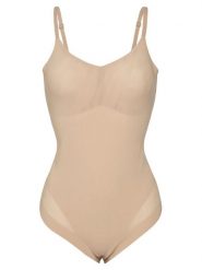 Calvin Klein Underwear Kombinezon modelujący LV00QF8295 Beżowy. Brązowe bielizna wyszczuplająca Calvin Klein Underwear, xl, bez wzorów, z syntetyku, bez kołnierzyka, bez ramiączek. Za 219.99 zł.