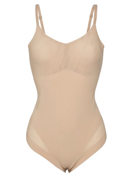 Calvin Klein Underwear Kombinezon modelujący LV00QF8295 Beżowy. Brązowe bielizna wyszczuplająca Calvin Klein Underwear, z syntetyku. Za 219.99 zł.