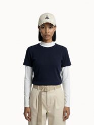 Damski crop top Le Coq Sportif Essential N°2. Niebieskie topy sportowe damskie Le Coq Sportif, l, z aplikacjami, z materiału, bez ramiączek. Za 212.00 zł.