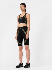 4F Legginsy kolarki treningowe kompresyjne 4FPRO damskie XS. Czarne legginsy damskie 4f, s, bez wzorów, z materiału. Za 279.99 zł.