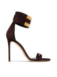 Elisabetta Franchi Sandały SA-91L-62E2-V600 Brązowy ciemny. Brązowe sandały damskie Elisabetta Franchi, bez wzorów, ze skóry, bez obcasa, na szpilce. Za 2,549.00 zł.