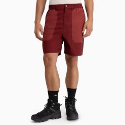 Męskie wodoodporne spodenki trekkingowe Siroko Range Maroon. Brązowe szorty męskie SIROKO, bez wzorów, sportowe. W wyprzedaży za 127.00 zł.