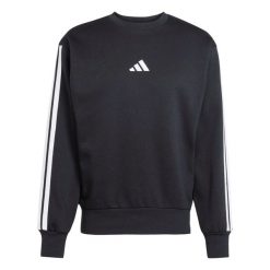 Bluza adidas Essentials Three Stripes. Czarne bluzy sportowe męskie Adidas, bez wzorów, z materiału, sportowe, bez kołnierzyka, bez ramiączek. Za 219.95 zł.