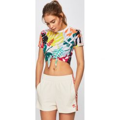 Adidas Originals - Top. Topy damskie adidas Originals, bez wzorów, z bawełny, bez kołnierzyka. W wyprzedaży za 129.90 zł.
