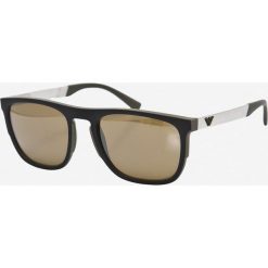 Emporio Armani - Okulary 0EA4114. Brązowe okulary przeciwsłoneczne męskie Emporio Armani, z materiału, prostokątne. W wyprzedaży za 399.90 zł.