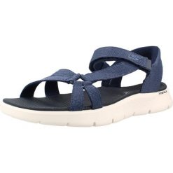 Sandały SKECHERS SLIP-INS GO WALK FLEX Niebieski. Niebieskie sandały damskie Skechers, z tkaniny, bez zapięcia. Za 249.99 zł.
