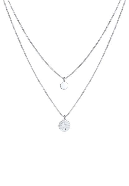 Elli Damska zawieszka płytkowa warstwowy Basic młotkowany ze srebra próby 925 Sterling Silver Naszyjniki 1 ct Damski. Szare naszyjniki damskie Elli, srebrne. Za 293.99 zł.