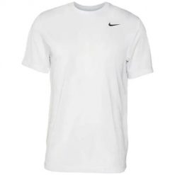 Koszulka sportowa męska Nike BV0507100. Białe t-shirty sportowe męskie Nike, l, z materiału, bez ramiączek, na fitness i siłownię. Za 159.99 zł.