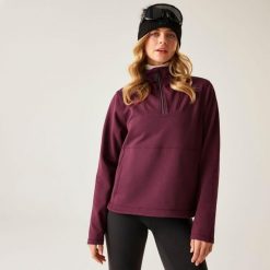 Damski sweter Wander Relaxed Quarter Zip Polar. Fioletowe swetry klasyczne damskie Dare 2b, z polaru, bez kołnierzyka. Za 229.99 zł.
