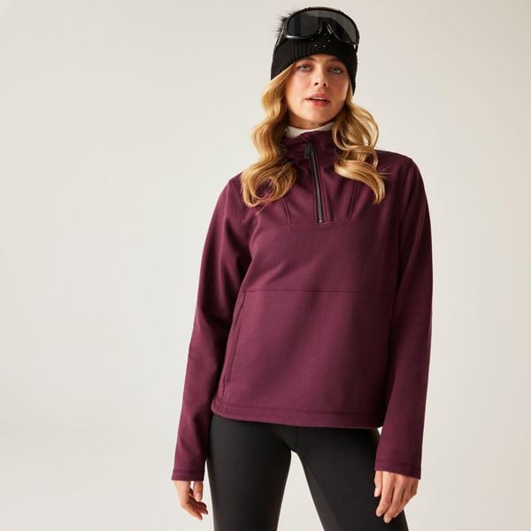 Damski sweter Wander Relaxed Quarter Zip Polar. Fioletowe swetry klasyczne damskie Dare 2b, z polaru, bez kołnierzyka. W wyprzedaży za 281.00 zł.