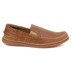 Olivier Buty mokasyny męskie wsuwane 314GT camel brązowe. Brązowe mokasyny męskie z jeansu. Za 351.82 zł.