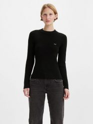 Levi's Koszulka w kolorze czarnym rozmiar: L. Czarne bluzki damskie Levi's, l, bez wzorów, bez kołnierzyka, bez ramiączek. Za 144.24 zł.