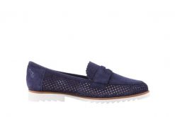 Mokasyny Bayla-018 1133-X87 Blue 018508, Granat, Skóra naturalna - 36. Niebieskie mokasyny damskie Bayla, ze skóry. W wyprzedaży za 89.10 zł.