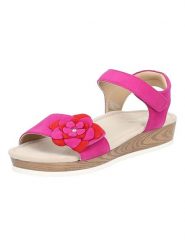 Ara Shoes Skórzane sandały w kolorze różowym rozmiar: 40. Różowe sandały damskie Ara Shoes, z aplikacjami, ze skóry, bez obcasa, na koturnie. Za 254.74 zł.