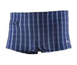 Kąpielówki męskie BECO ciemnoniebieskie w białe paski. Białe kąpielówki męskie 47 Brand, m, bez wzorów, z poliamidu, na fitness i siłownię. Za 219.99 zł.