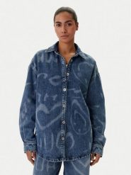 HUGO Koszula jeansowa Garesa_4_B 50553558 Niebieski Oversize. Niebieskie koszule damskie Hugo, s, bez wzorów, z bawełny, bez kołnierzyka, bez ramiączek. Za 679.99 zł.