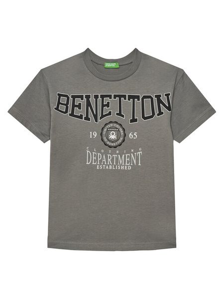 United Colors Of Benetton T-Shirt 3I1XC10N3 Szary Regular Fit. Szare t-shirty chłopięce United Colors Of Benetton, bez wzorów, z bawełny, bez ramiączek. Za 39.99 zł.