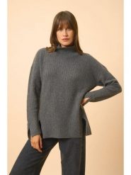 Just Cashmere Kaszmirowy sweter "Louise" w kolorze antracytowym rozmiar: XL. Czarne golfy damskie Just Cashmere, xl, bez wzorów, z kaszmiru, bez ramiączek. Za 543.99 zł.