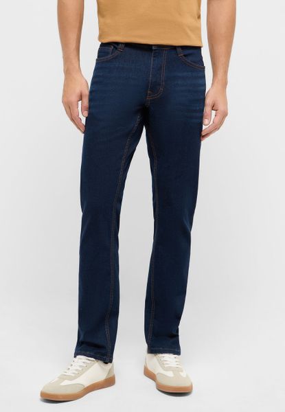 Męskie Spodnie Jeansowe Mustang Style Oregon Slim Denim Blue 1017435 5000 903. Niebieskie spodnie materiałowe męskie Mustang, bez wzorów, z denimu. Za 189.99 zł.