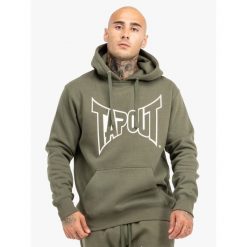 Bluza z kapturem o klasycznym kroju Tapout Basic. Białe bluzy z kapturem męskie TAPOUT, m. Za 225.50 zł.