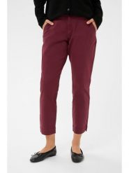 Kaffe Spodnie w kolorze bordowym rozmiar: 38. Czerwone spodnie materiałowe damskie Kaffe, bez wzorów, z materiału. Za 82.99 zł.