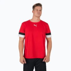 Koszulka piłkarska męska PUMA teamRISE Jersey. Czarne t-shirty sportowe męskie Puma, l, z jersey, bez ramiączek, do piłki nożnej. Za 114.67 zł.