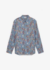 Koszula do pracy z czystej bawełny, slim fit. Niebieskie koszule męskie bonprix, m, bez wzorów, z bawełny, bez kołnierzyka, bez ramiączek. Za 107.99 zł.