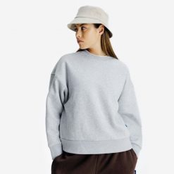 Bluza okrągły dekolt damska Elementals. Szare bluzy bez kaptura damskie Decathlon, s, z bawełny. Za 159.99 zł.